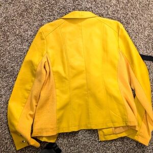 Ellen Tracey Yellow Faux leather jacket